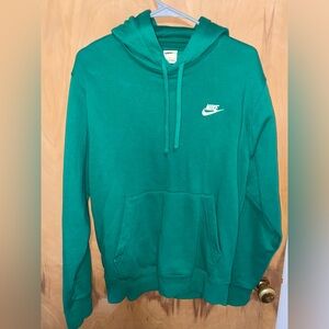 Green Nike hoodie, size medium